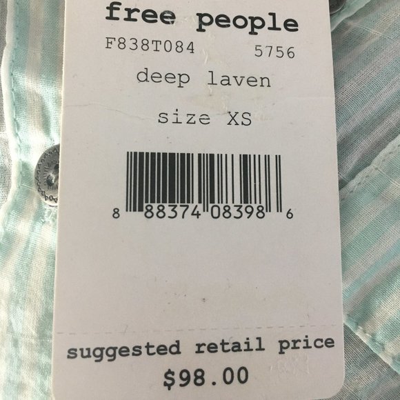 Free People Mixed Media Blouse NWT - Picture 8 of 16